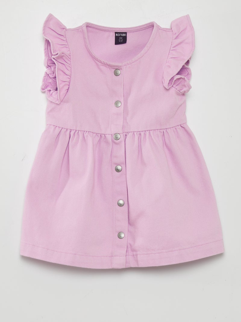 Vestido evasé com folhos VIOLETA - Kiabi