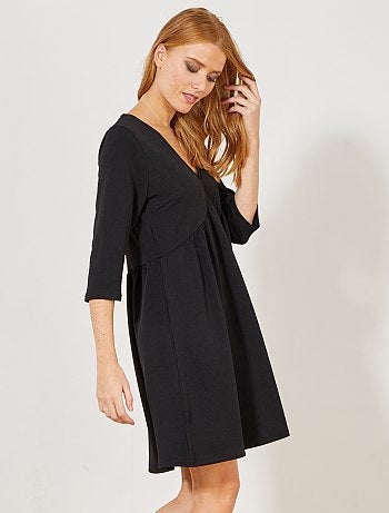 Mulher do 34 até 48 - Vestido evasé com malha gofrada - Kiabi