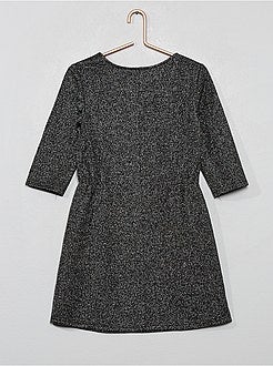 Vestido evasé em lurex - Kiabi