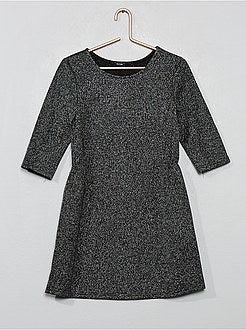 Vestido evasé em lurex - Kiabi