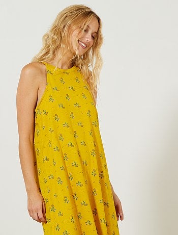 Vestido evasé liso - Kiabi