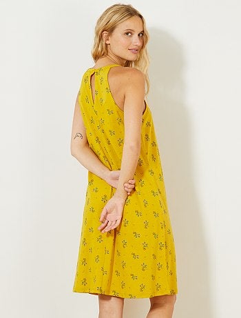 Vestido evasé liso - Kiabi