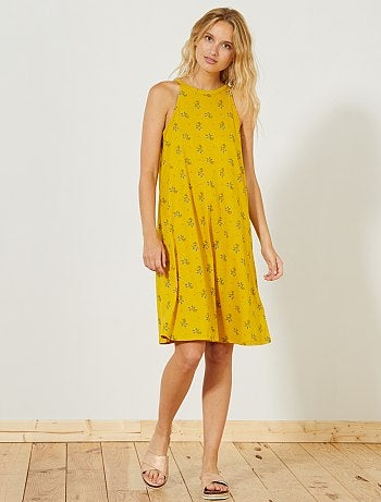 Vestido evasé liso - Kiabi