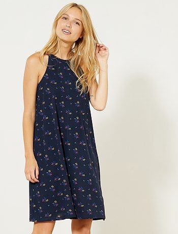 Vestido evasé liso - Kiabi