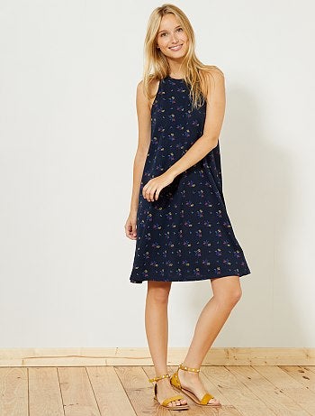 Vestido evasé liso - Kiabi