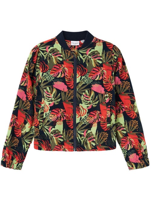 Vestido Floral Azul-Marinho para Menina Name It Vana - Kiabi