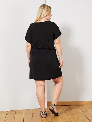 Vestido florido com abertura no ombro - Kiabi