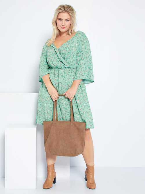 Vestido florido fluido - Kiabi