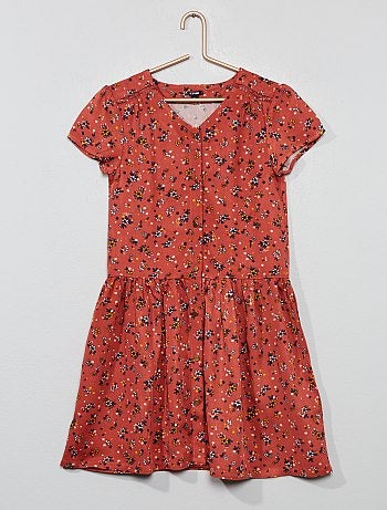 Menina 3-12 anos - Vestido florido fluido - Kiabi