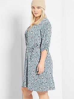 Vestido florido fluido - Kiabi