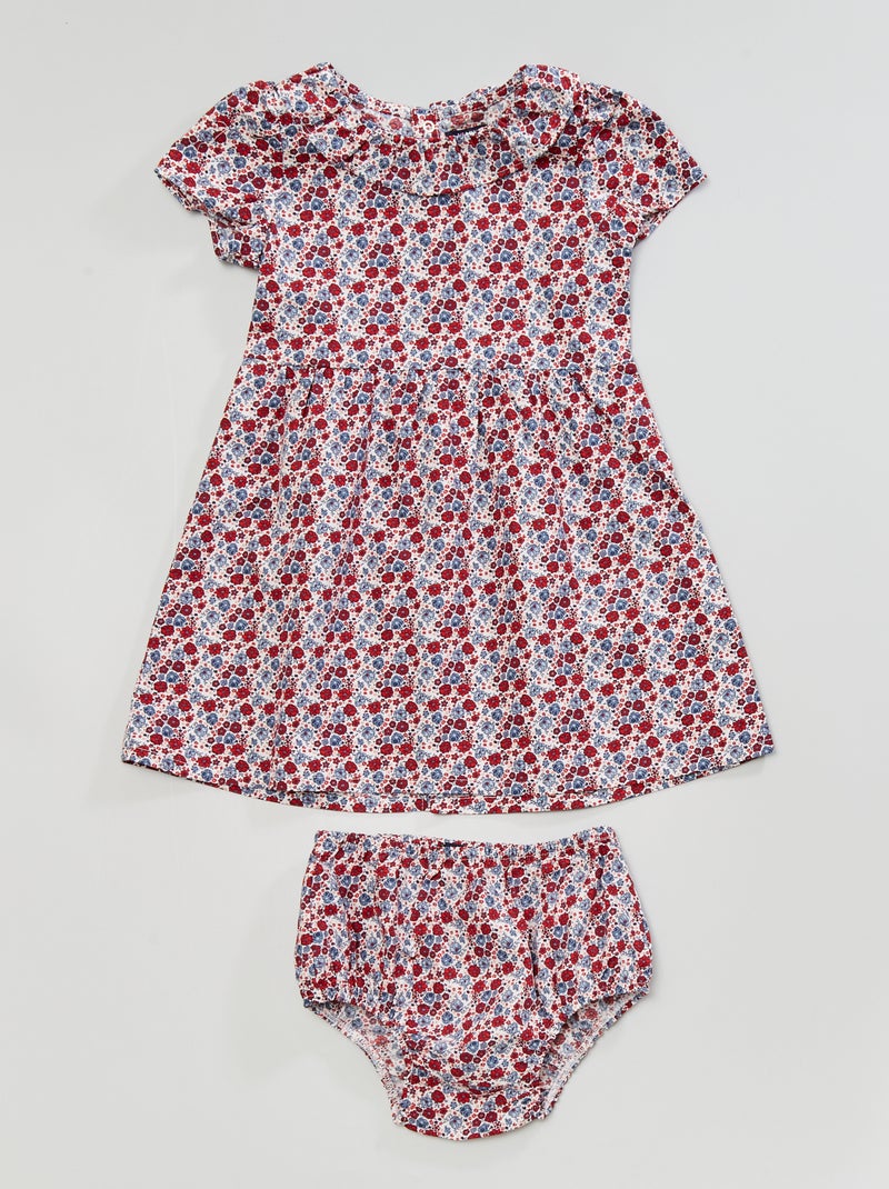 Vestido florido sem mangas BRANCO - Kiabi