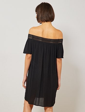 Mulher do 34 até 48 - Vestido fluido bardot 'JDY' - Kiabi