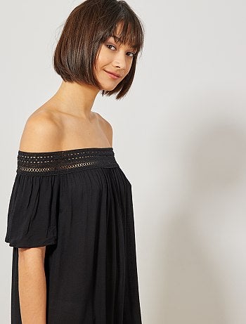 Mulher do 34 até 48 - Vestido fluido bardot 'JDY' - Kiabi