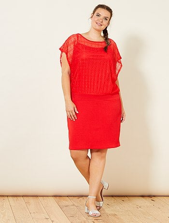 Vestido fluido bimatéria - Kiabi