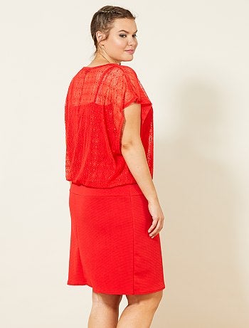 Vestido fluido bimatéria - Kiabi