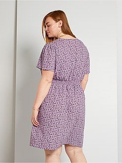 Vestido fluido com estampado 'flores' - Kiabi