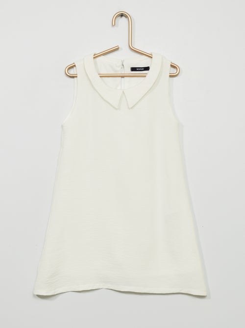 Vestido fluido com gola Claudine - Kiabi