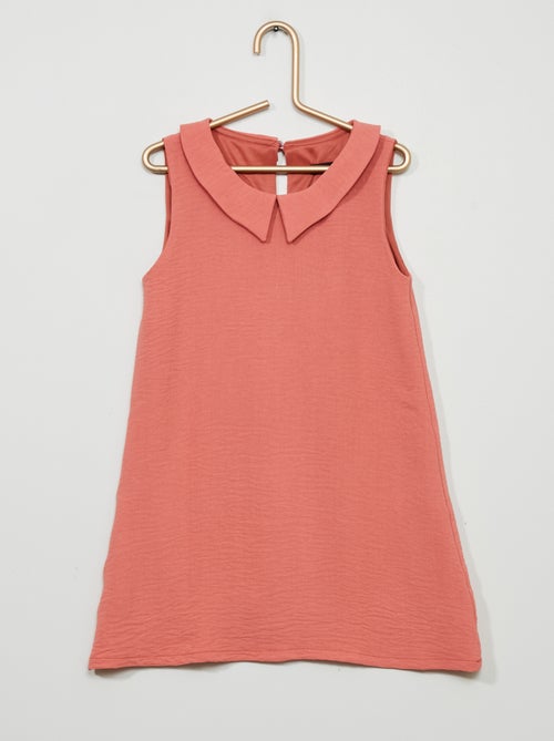 Vestido fluido com gola Claudine - Kiabi