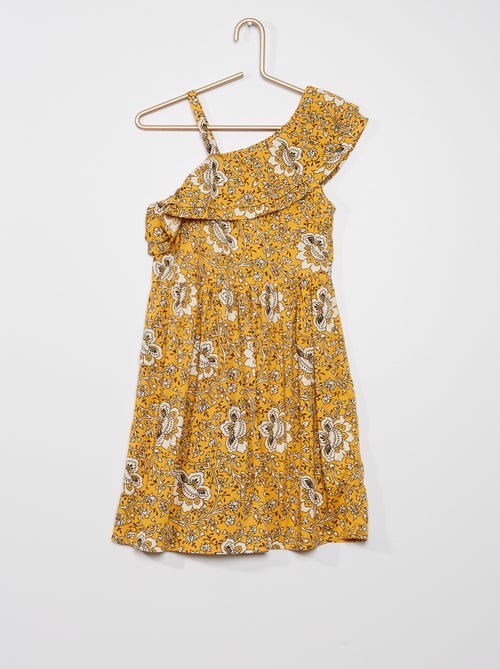 Vestido fluido com parte superior assimétrica - Kiabi