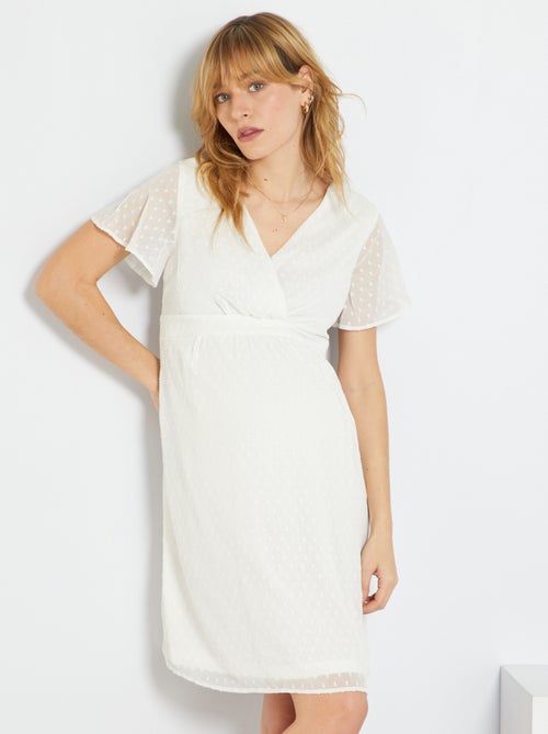 Vestido fluido com ponto cheio - Kiabi