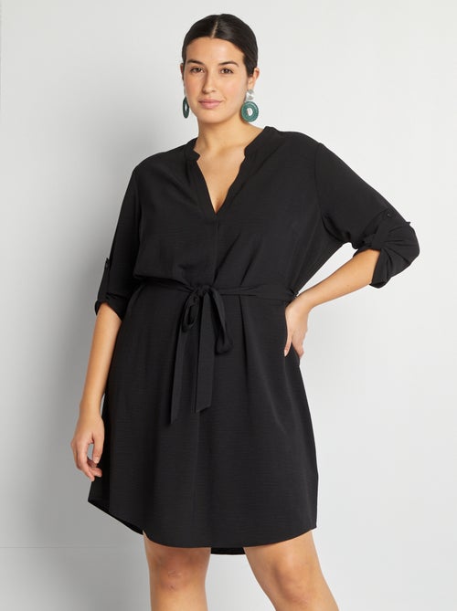 Vestido fluido de malha crepe - Kiabi
