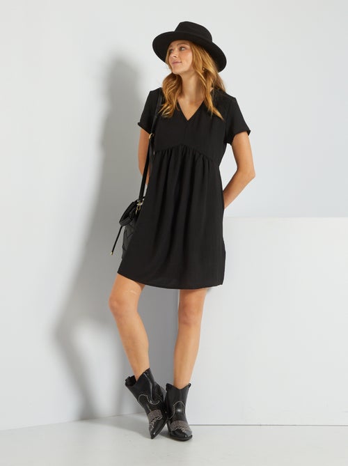 Vestido fluido liso - Kiabi