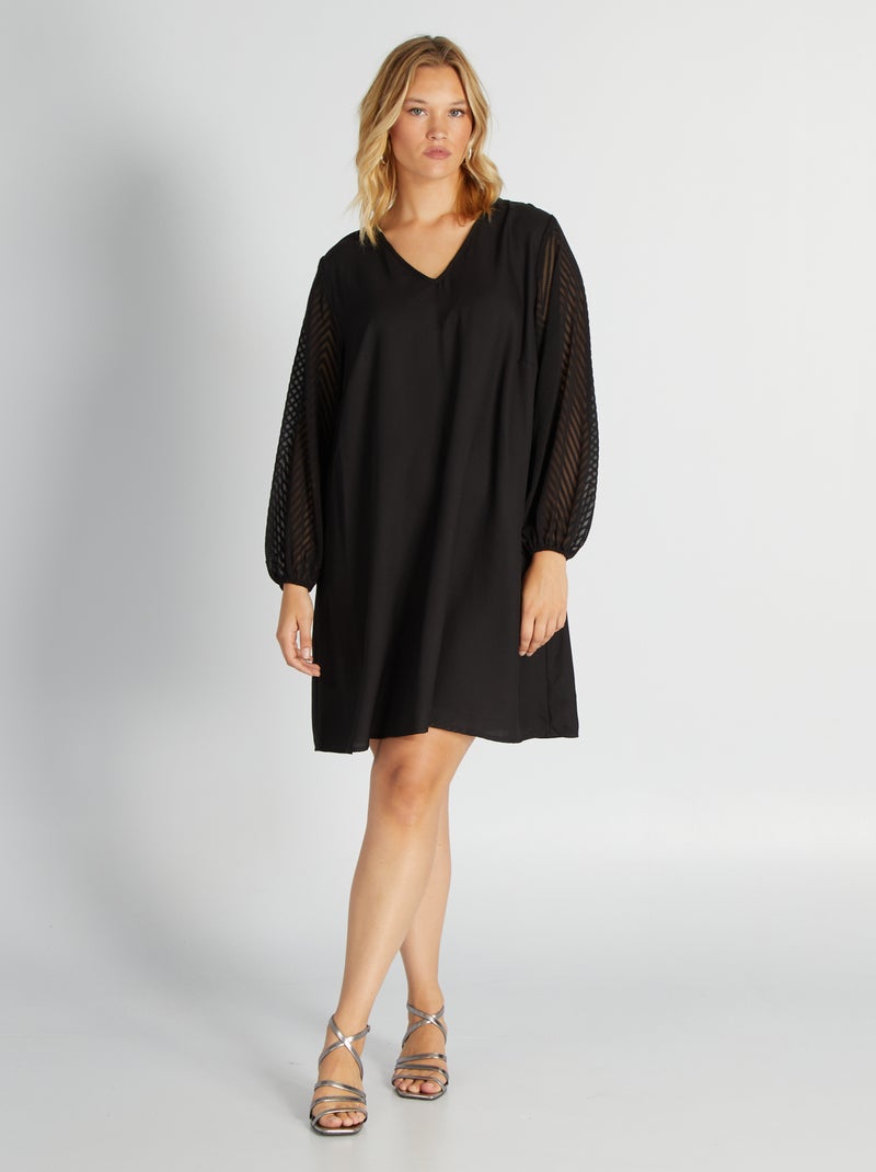 Vestido fluido 'Only Carmakoma' PRETO - Kiabi