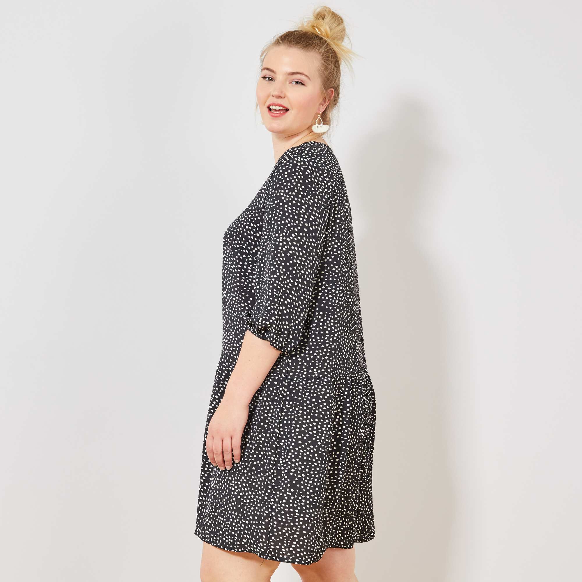 vestido preto fluido