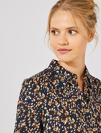 Vestido fluido pré-mamã com estampado 'flores' - Kiabi