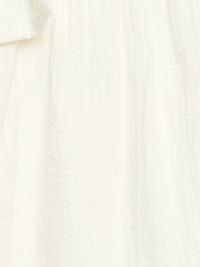 Vestido godê de alças liso Branco - Kiabi
