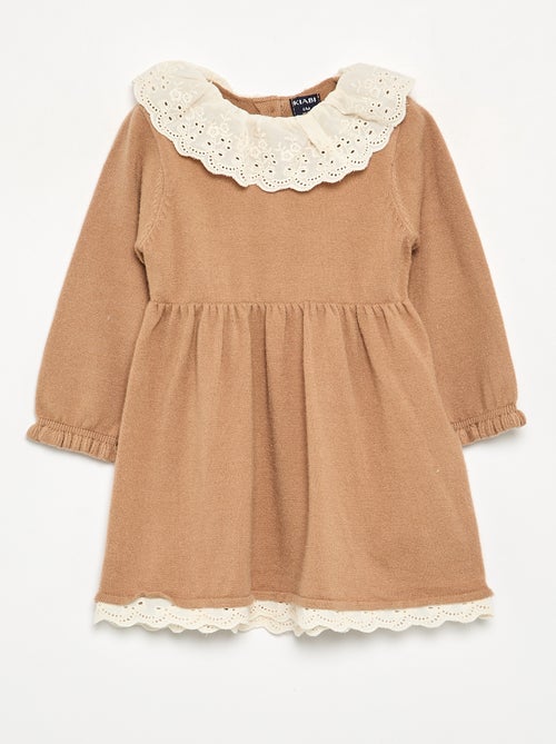 Vestido gola Claudine + collants - Kiabi