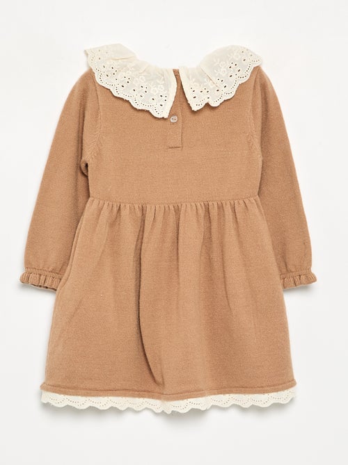 Vestido gola Claudine + collants - Kiabi