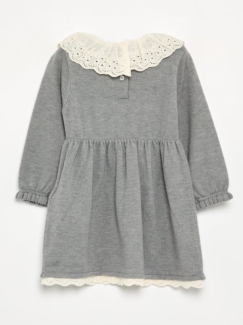 Vestido gola Claudine + collants - Kiabi