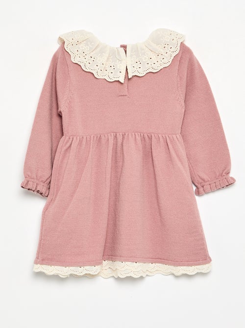 Vestido gola Claudine + collants - Kiabi