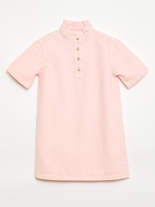 Vestido gola mao em ganga - Kiabi