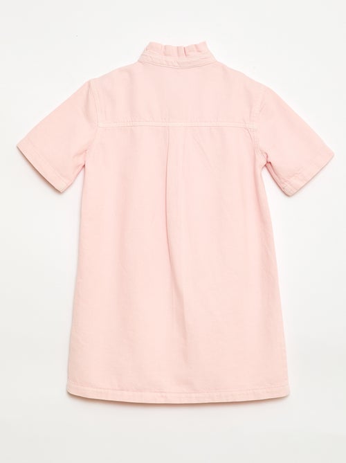 Vestido gola mao em ganga - Kiabi