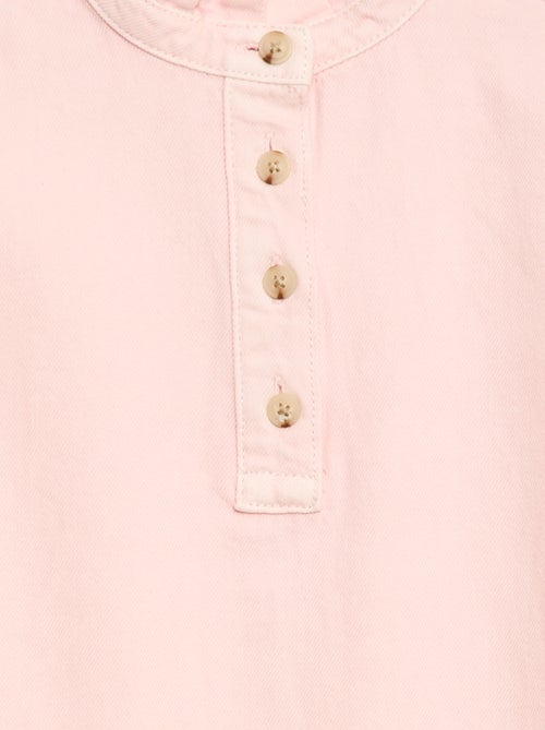 Vestido gola mao em ganga - Kiabi