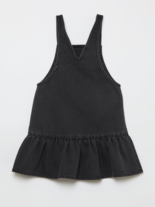 Vestido Jardineira Curto em Ganga - Kiabi