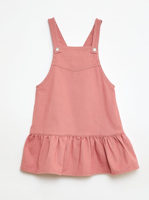 Vestido Jardineira Curto em Ganga - Kiabi