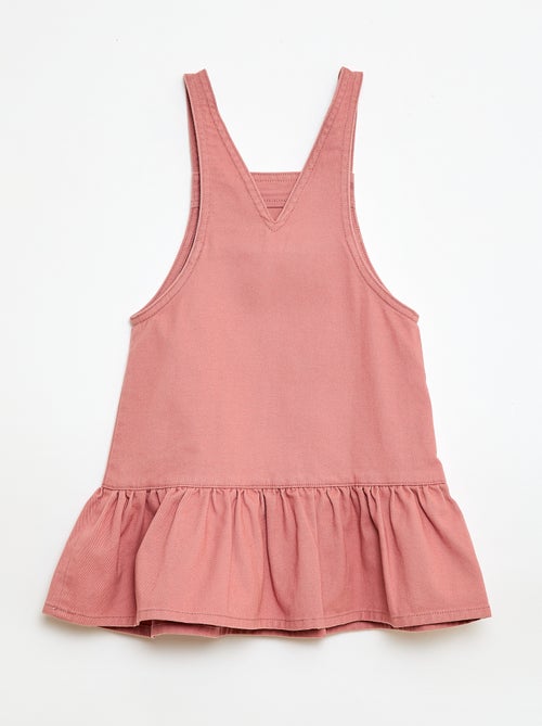 Vestido Jardineira Curto em Ganga - Kiabi