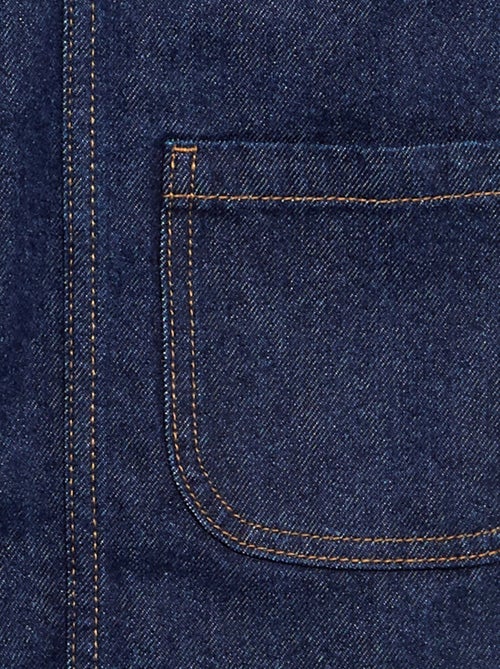 Vestido jardineira de ganga com 2 bolsos chapados - Kiabi