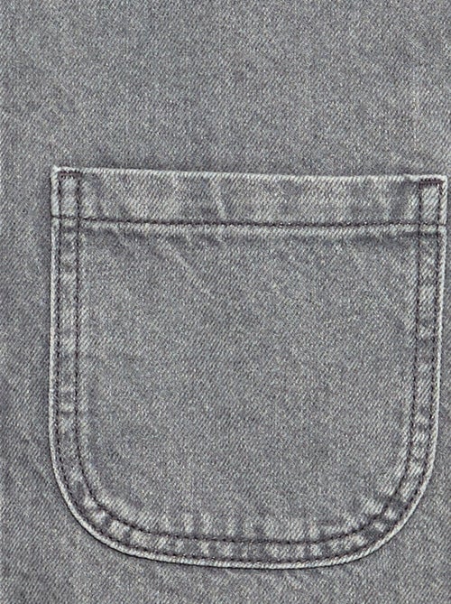 Vestido jardineira de ganga com 2 bolsos chapados - Kiabi