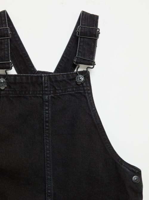 Vestido jardineira de ganga com 2 bolsos chapados - Kiabi