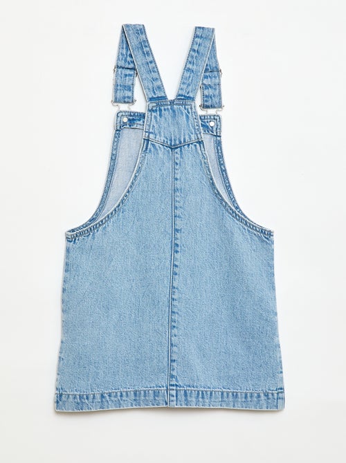 Vestido jardineira em ganga - Kiabi