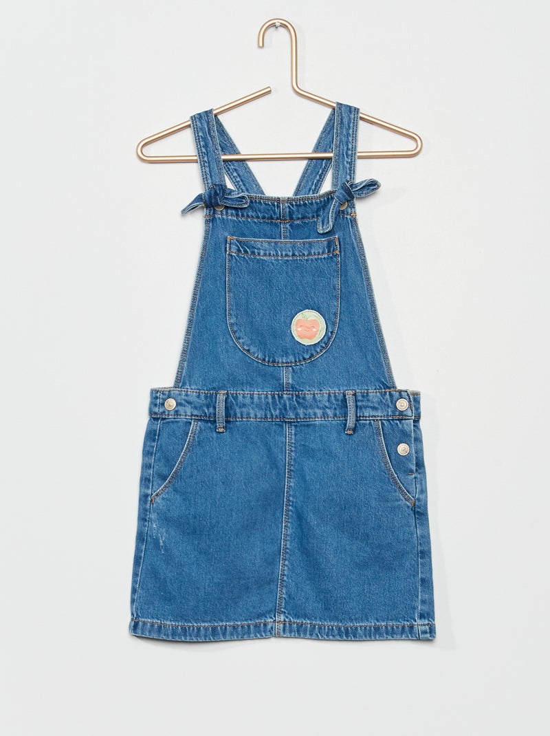 Vestido-jardineiras de ganga AZUL - Kiabi