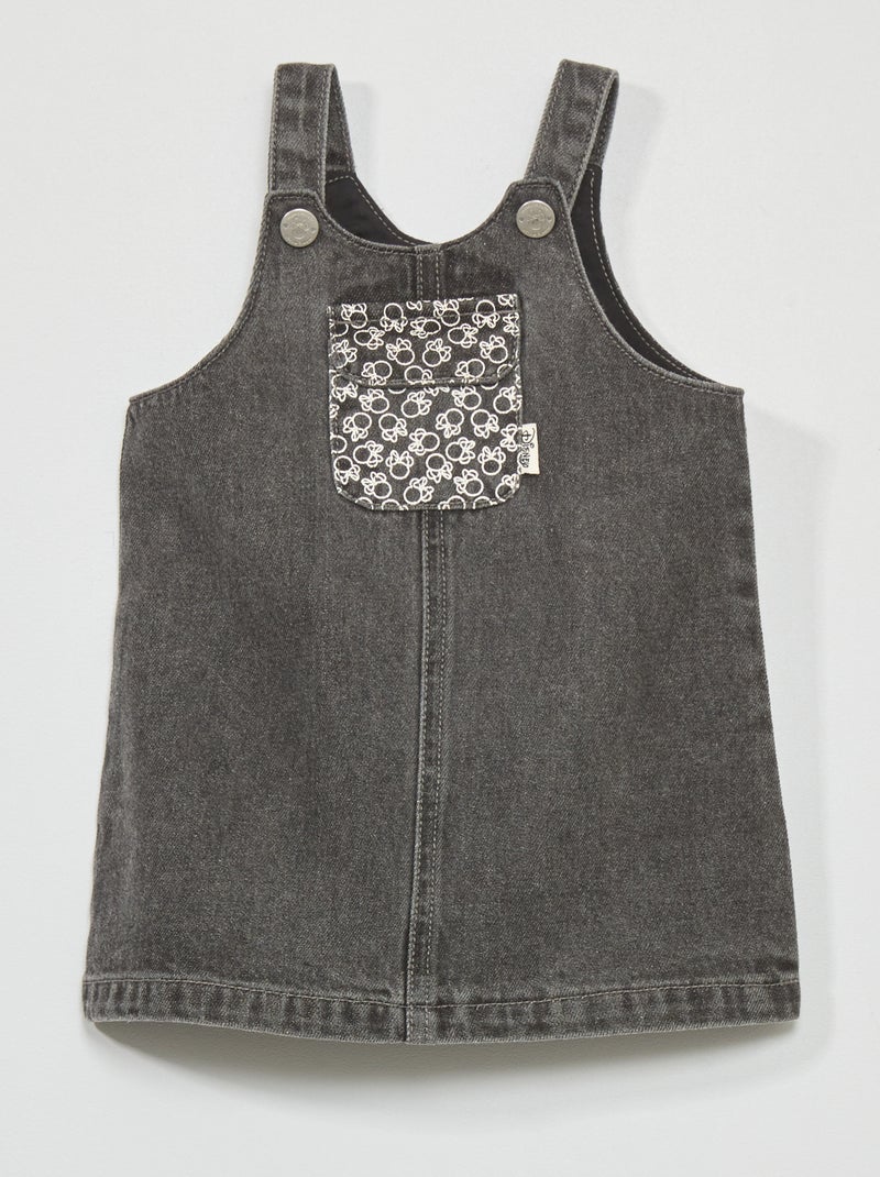Vestido-jardineiras em ganga 'Minnie' CINZA - Kiabi