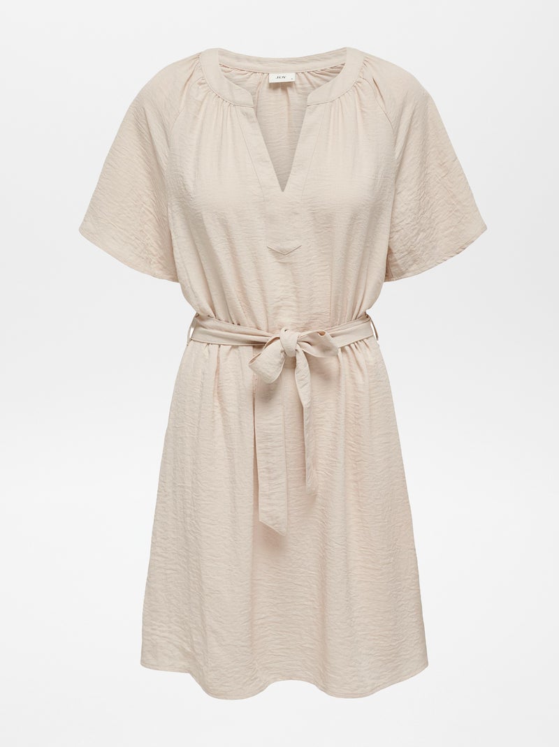 Vestido 'JDY' com cinto para apertar BEGE - Kiabi