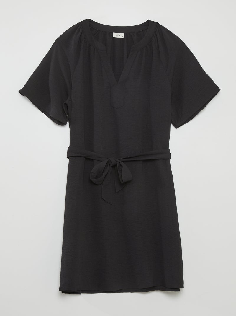 Vestido 'JDY' com cinto para apertar Preto - Kiabi