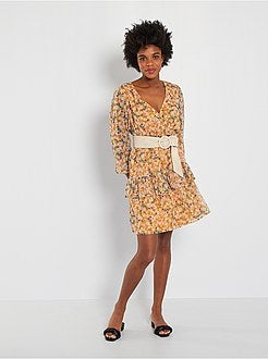 Vestido 'JDY' com folhos - Kiabi