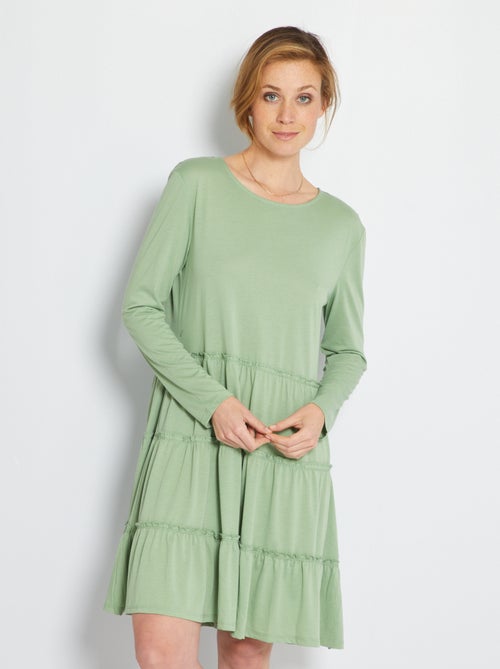 Vestido 'JDY' em malha por camadas - Kiabi